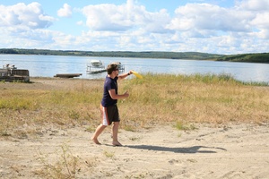 Chris Playing Frisbee